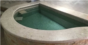 Mezza Perla Sfumata Blue Pool Coping