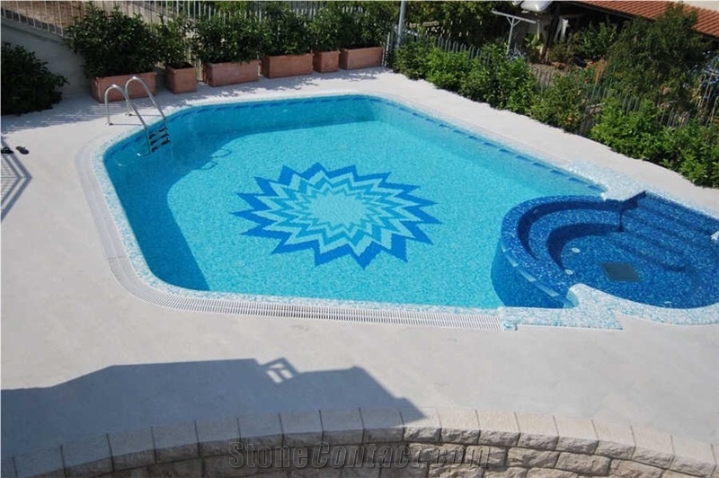 Nocciolato Scuro Marble Swimming Pool Pavers