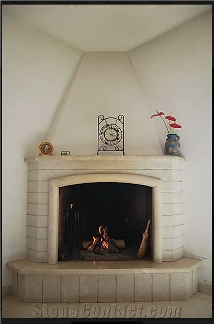 Perlato Classico Marble Fireplace