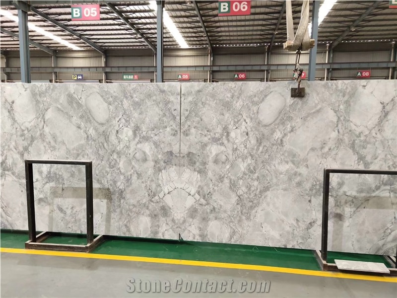 Super White Quartzite Slab Wall Tile