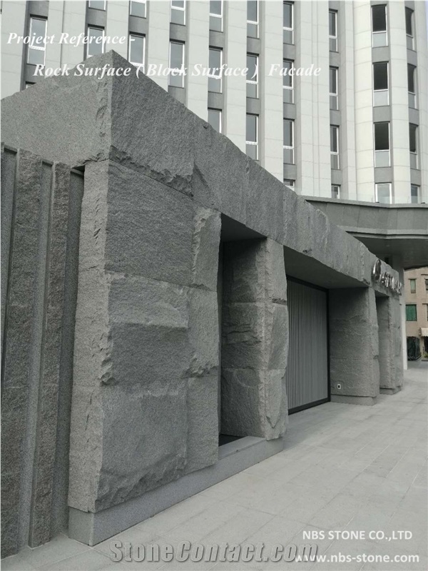 Granite Rock Surface Facade Project Wall Covering