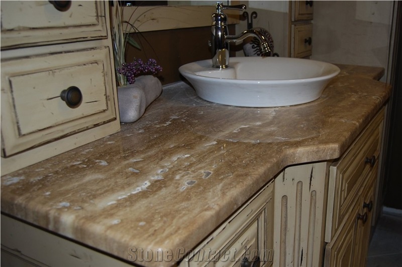 Idaho Travertine Bathroom Vanity Top