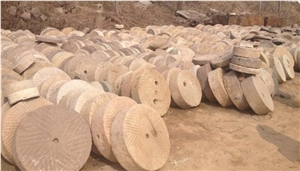 Antique Millstone,Roller,Trough,Old Stone