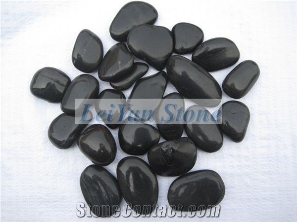 High Polished Black Pebble,Premium Quality
