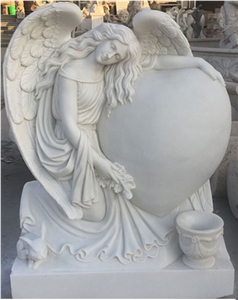 China Crystal White Marble Angel Statue Engraving China Crystal White Marble Angel Statue Engraving