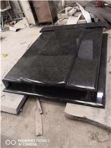 High Polish Beida Black Granite Monument Factory