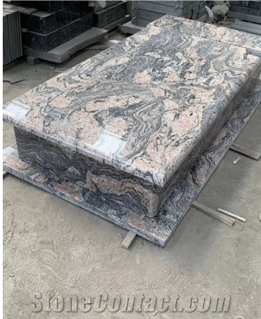 Sanxia Red Granite Marble Headstone Monument