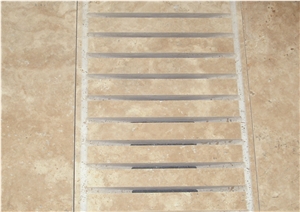 Light Travertine Pool Grates