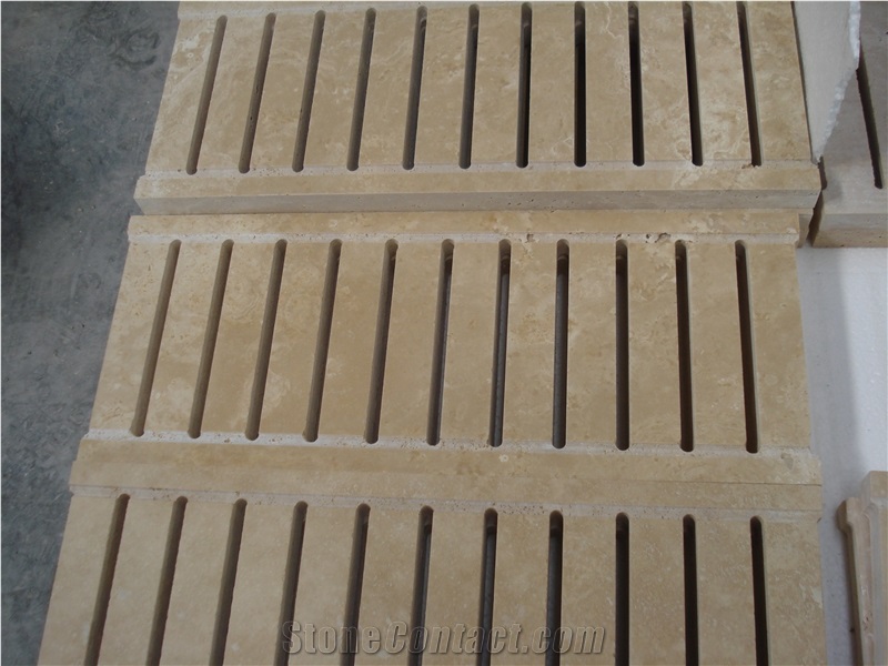 Light Travertine Pool Grates