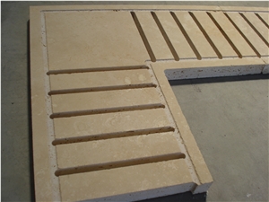 Light Travertine Pool Grates