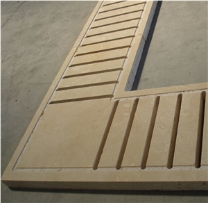 White Travertine Pool Grates