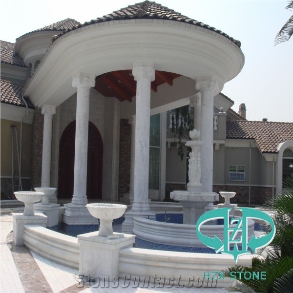 White Marble Carving Building Ornaments,Masonry for House Decoration