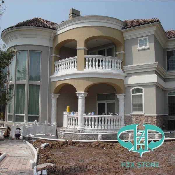 White Marble Carving Building Ornaments,Masonry for House Decoration