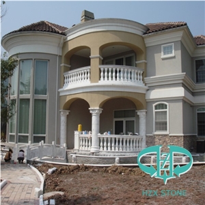 White Marble Carving Building Ornaments,Masonry for House Decoration