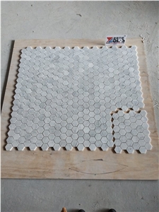 Carrara White Marble Hexagon Mosaic Wall Tile
