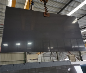 Dark Grey Black Engineer Quartz Big Slabs