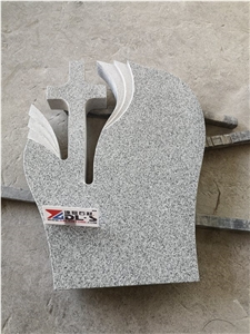 G603 Grey Granite Romania Style Engraved Headstone