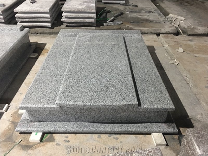 New Swan Blue Granite Western Style Tombstone