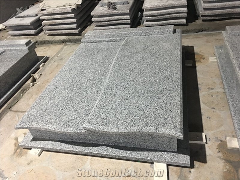 New Swan Blue Granite Western Style Tombstone