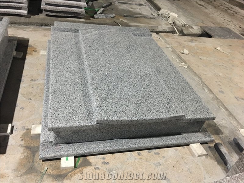 New Swan Blue Granite Western Style Tombstone