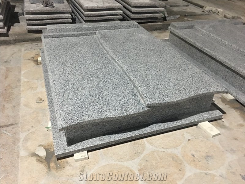 New Swan Blue Granite Western Style Tombstone