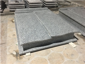 New Swan Blue Granite Western Style Tombstone