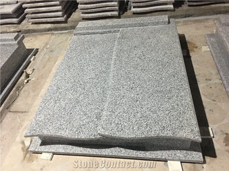 New Swan Blue Granite Western Style Tombstone