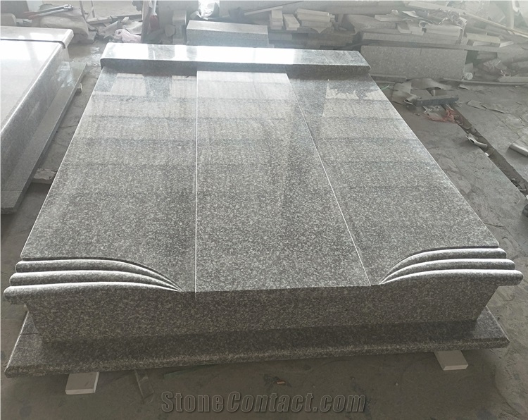Old G664 Granite Tombstone Vase to Romania