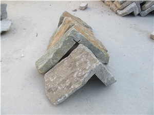 Rusty Yellow Quartize Loose Stone Wall Panel Stone