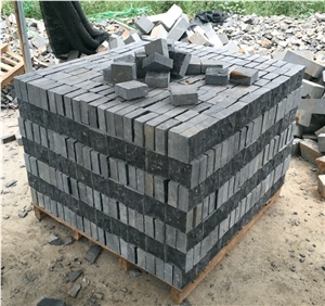 Split Black Basalt Cobbles