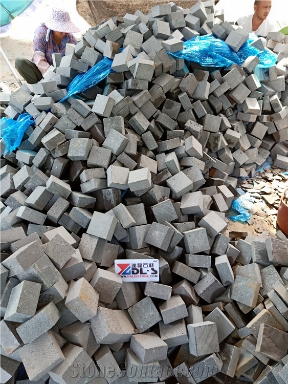 Split Black Basalt Cobbles