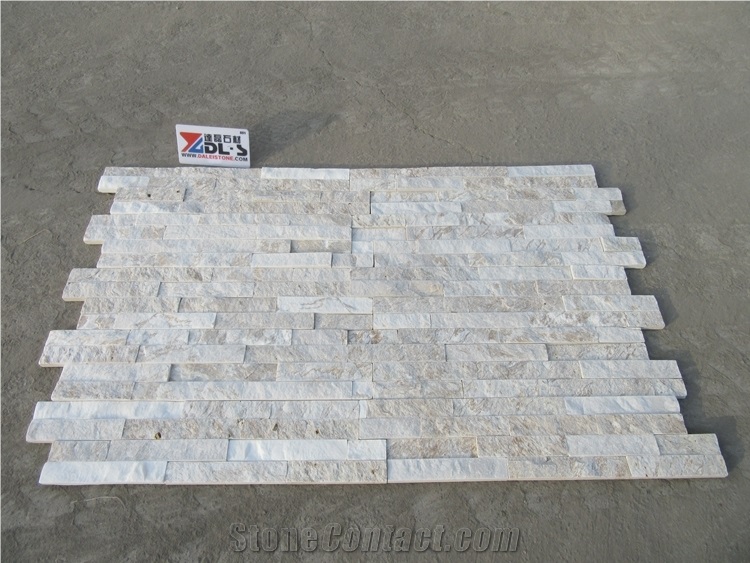 Split Surface White Stone Wall Cultured Stone Tile
