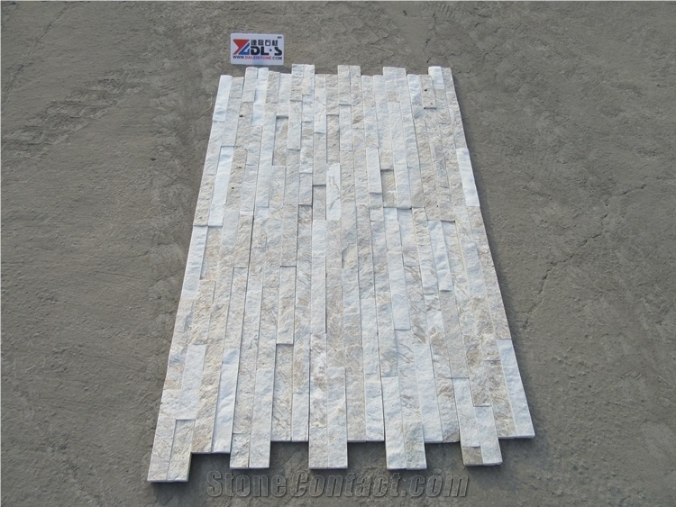 Split Surface White Stone Wall Cultured Stone Tile