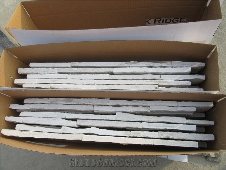 Split Surface White Stone Wall Cultured Stone Tile