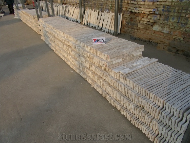 Split Surface White Stone Wall Cultured Stone Tile
