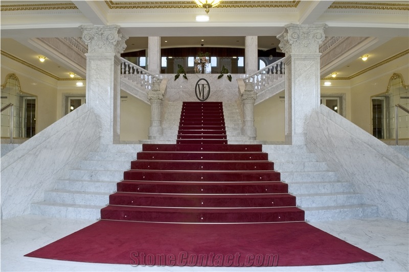 Carrara White Marble Staircase Project