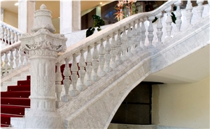 Carrara White Marble Staircase Project