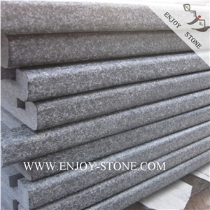 Exfoliated Raven Black G684 Rebated Steps Coping