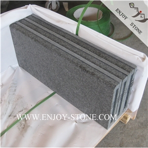 Exfoliated Raven Black G684 Rebated Steps Coping