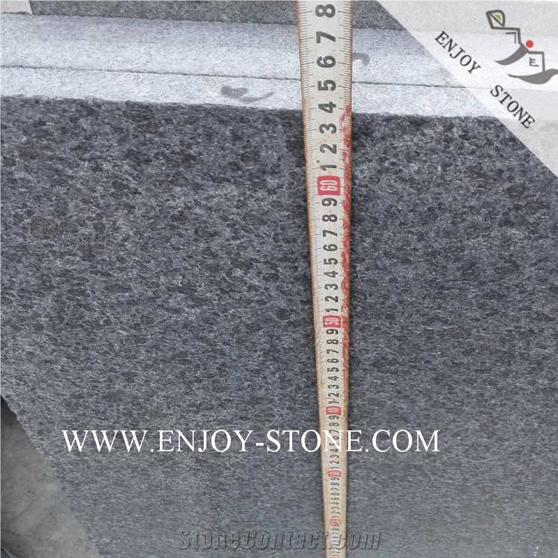 Flamed Fuding Black Pearl Basalt Covering Tiles