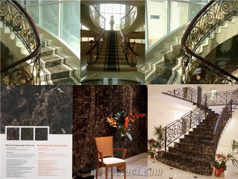 Dark Emperador Slabs, Marron Emperador Marble Slabs