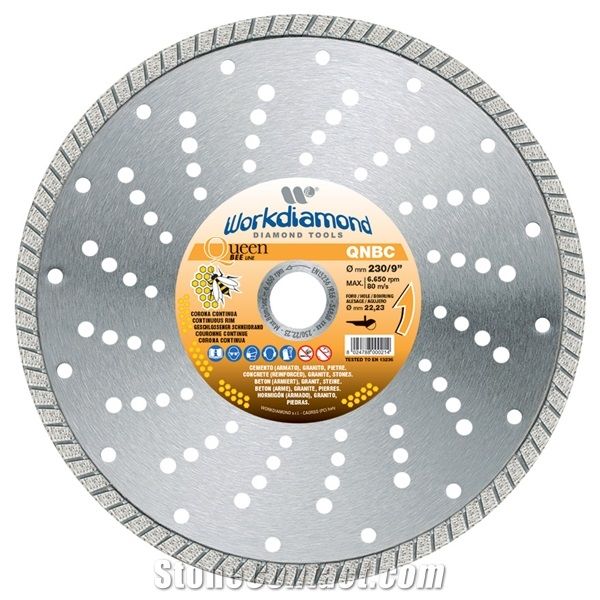 Dry Cutting Diamond Blades for Angle Grinders-Continuous Rim - Qnbc