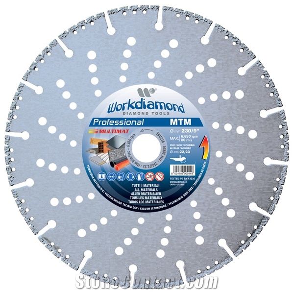 Mtm Segmented Vacuum Brazed Dry Cutting Diamond Blades