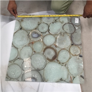 Backlit White Agate Stone for Hotel Wall Decorate