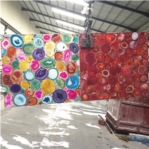 Colorful Semiprecious Stone Mix Agate Stone Slabs