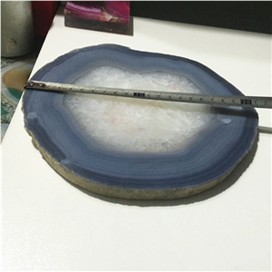 One Whole Piece Blue Semiprecious Stone Slice Tile
