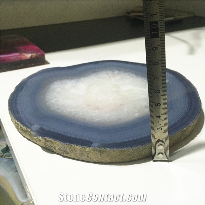 One Whole Piece Blue Semiprecious Stone Slice Tile