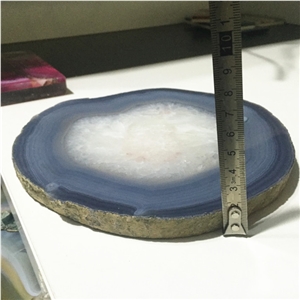 One Whole Piece Blue Semiprecious Stone Slice Tile