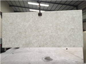 Pure White Semiprecious Stone for Wall Covering