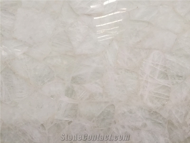 Pure White Semiprecious Stone for Wall Covering